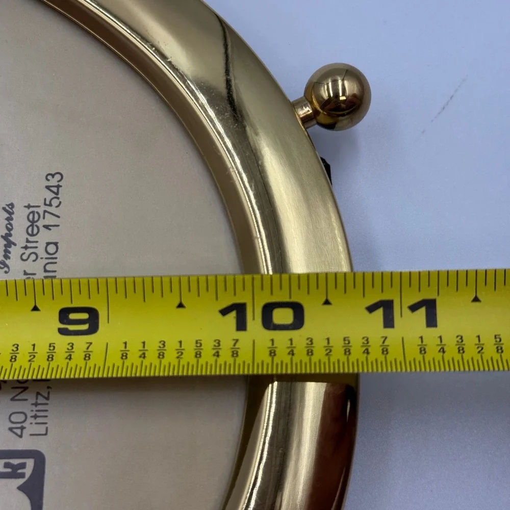 AK International Solid Brass Oval Picture Frame 8x10 Gold Hand Polished Vintage